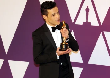 The Amateur/Rami Malek na 91ª edição do Oscar - Sala de imprensa realizada no Loews Hotel em Hollywood, EUA, em 24 de fevereiro de 2019. - Stock Editorial Photography